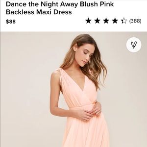 Lulus Dance the Night Away Blush Pink Maxi Dress